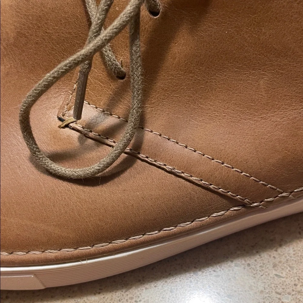 Johnston & Murphy Chestnut Brown Leather Derby Sneakers
